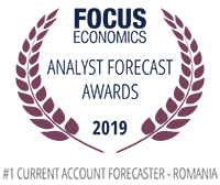 Focus Economics: Analyst Forecast Awards 2020 - #1 current account forecaster - Romania