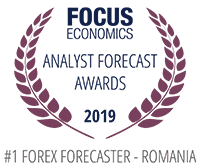 Focus Economics: Analyst Forecast Awards 2020 - #1 Forex forecaster - Romania