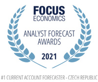 Focus Economics Analyst Forecast Awards 2021 - #1 Current Account Forecaster Czech Republic